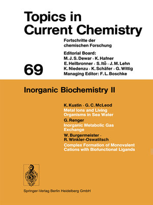 cover image of Inorganic Biochemistry II